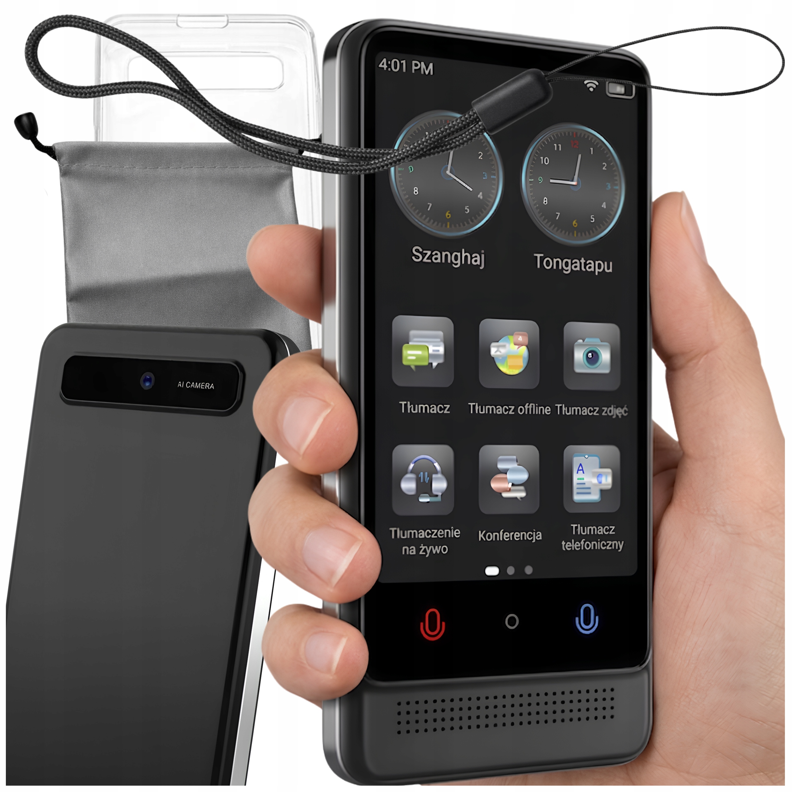 Translator Tłumacz Głosowy Mowy Język Polski Działa Offline Wifi 137JĘZYKÓW