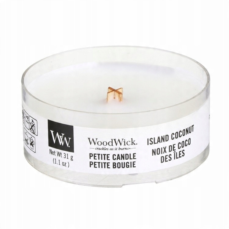 

WoodWick Island Coconut petite mini świeca