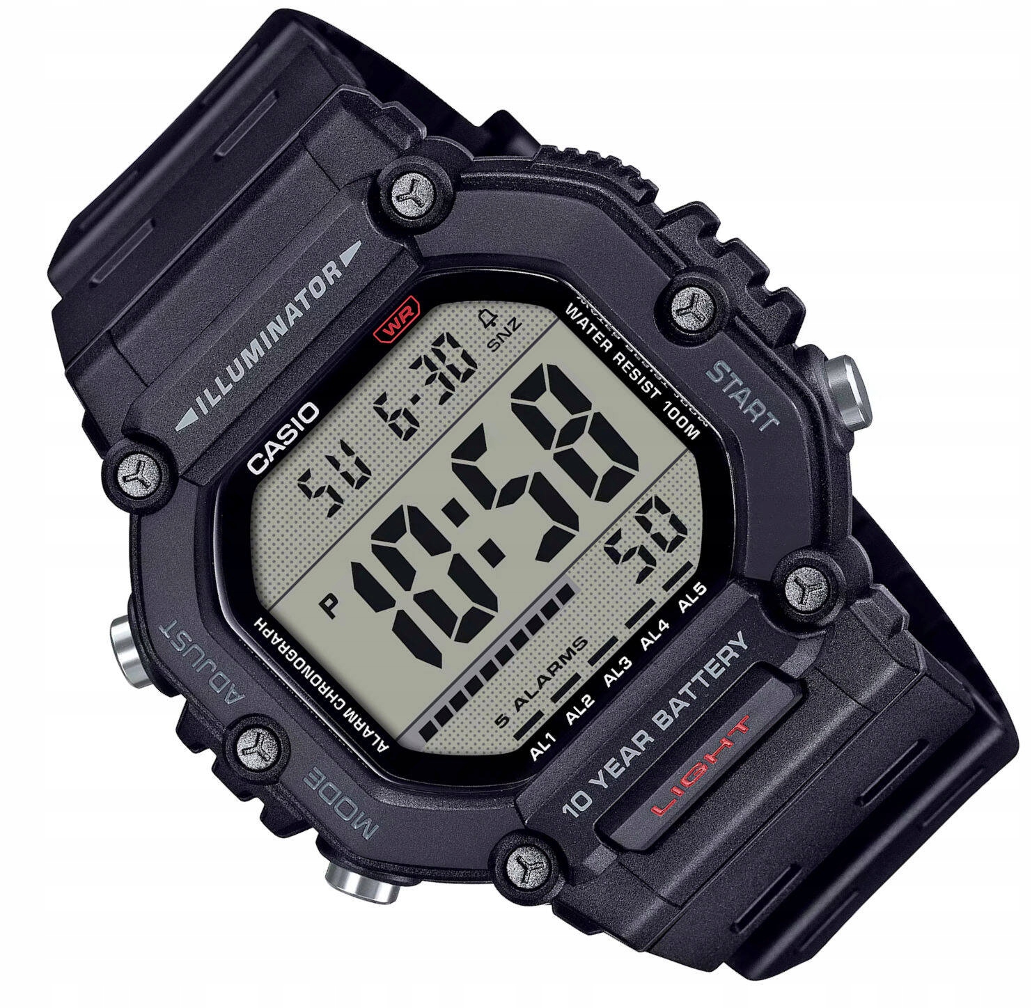 Mládežnické Čitelné Vodotěsné Elektronické Hodinky Casio AE-1600H -1A