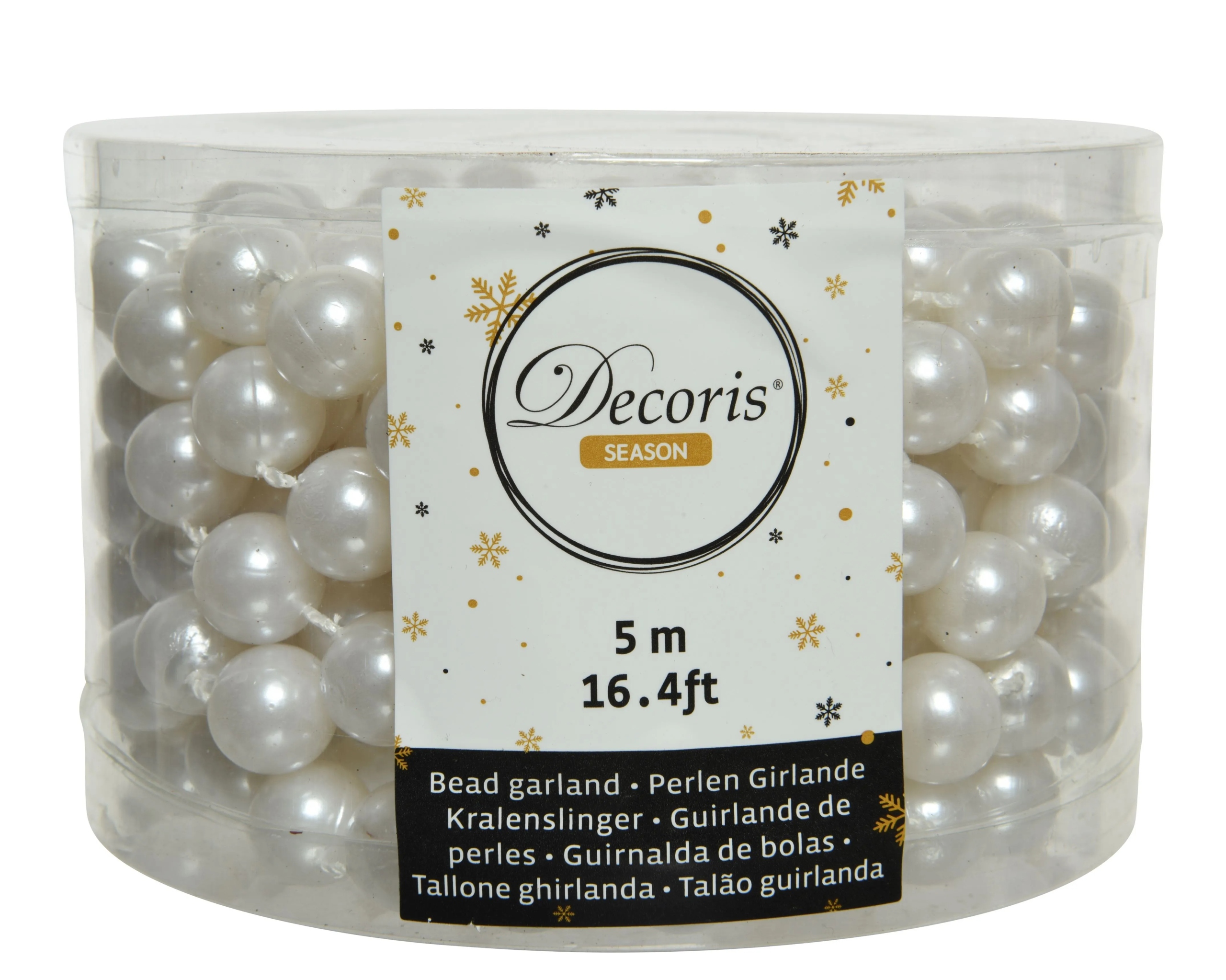 

Łańcuch koraliki na choinkę perłowy plastikowy XL