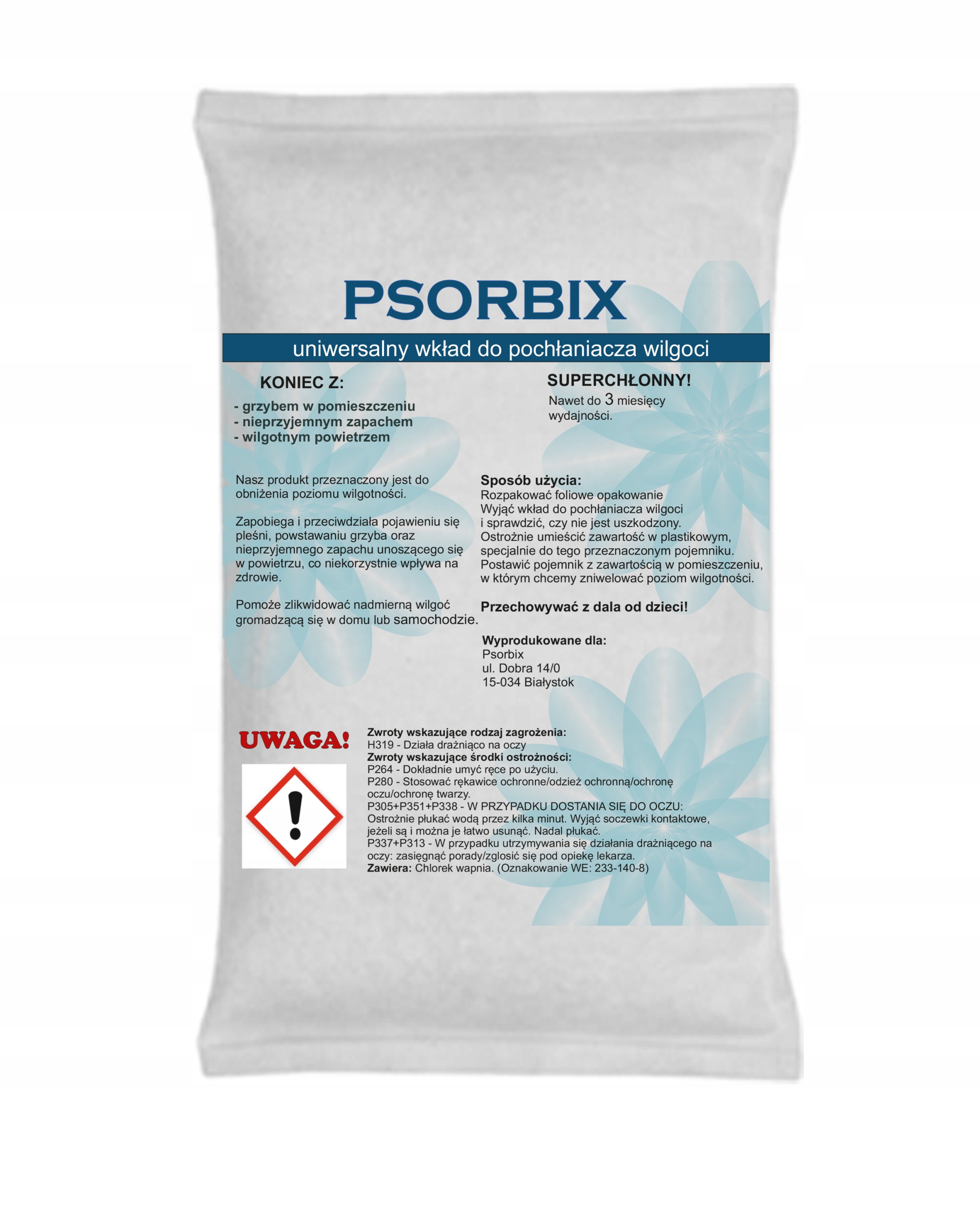 WKŁAD DO POCHŁANIACZA WILGOCI ( 1000g ) - PSORBIX