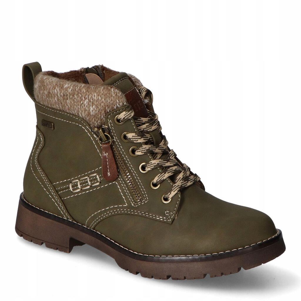 Kotníkové Boty Jana 8-26283-45/701 Zelené nubukové 39