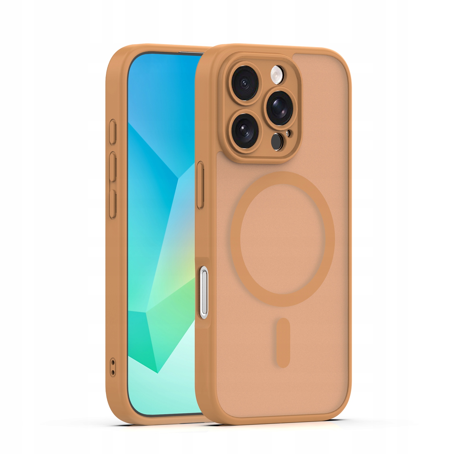 Nakładka Mag Matt do iPhone 16 Pro 6,3" brązowa camera protection Tfo