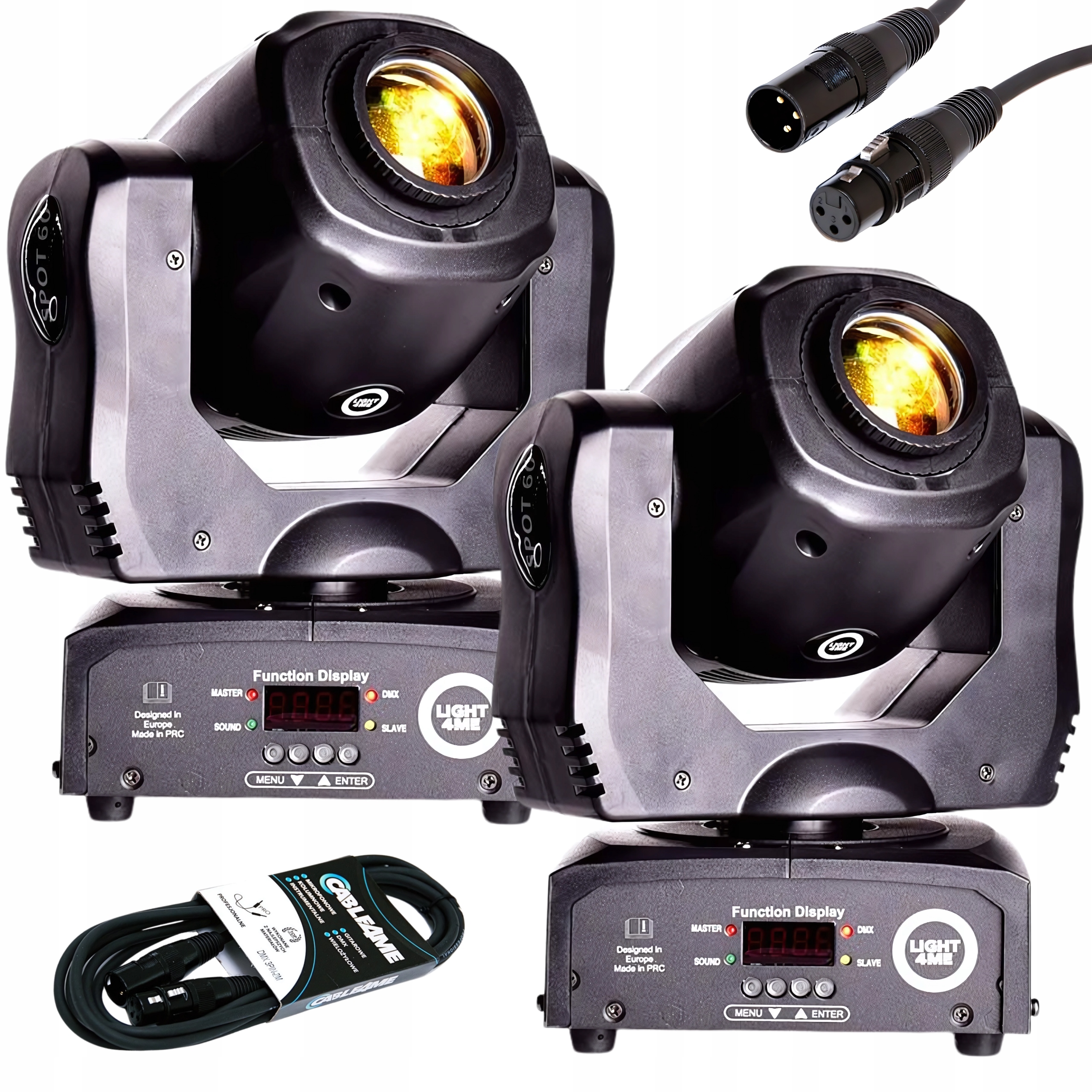Set 2x Led Scénická Pohyblivá Hlava LIGHT4ME Mini Spot 60 Mkiii