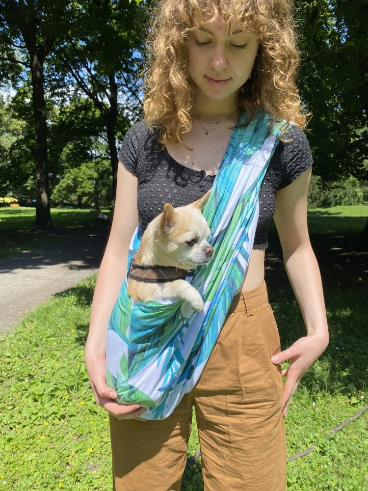 Levně Bavlněné nosítko pro psy LazyDogs Cotton Monstera