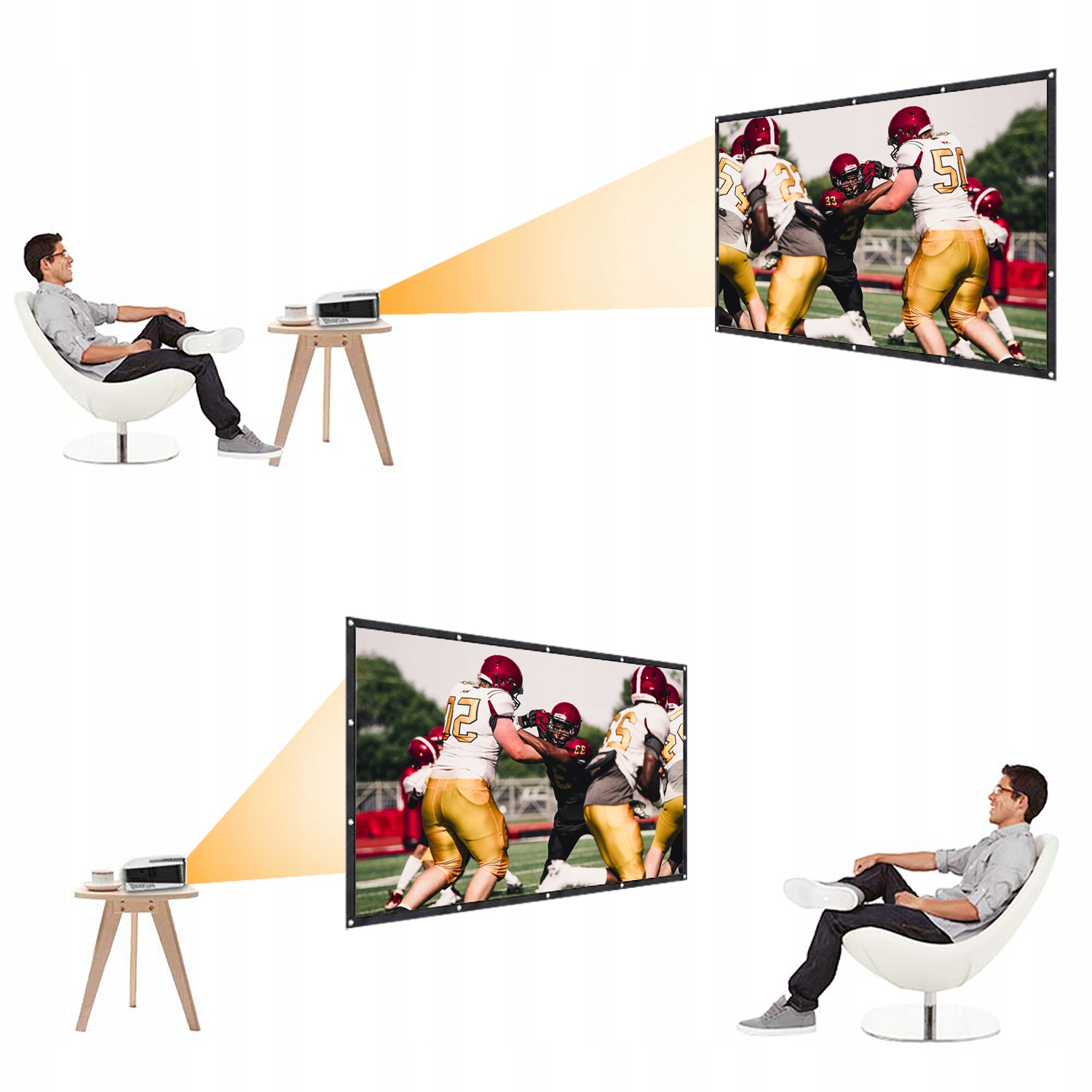 Projekční plátno 16:9 přenosné 150 palců 332 x 186 cm