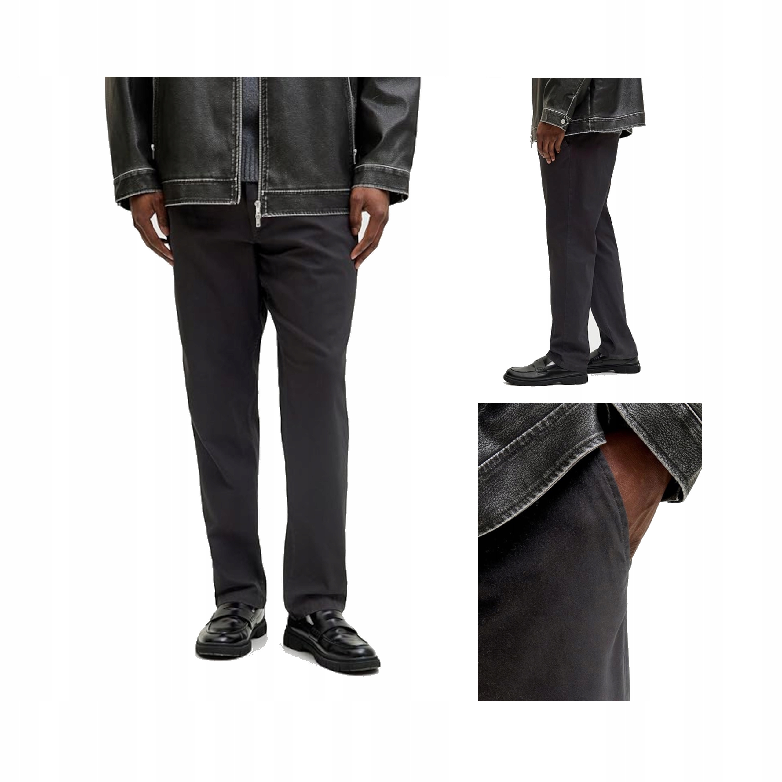 Kalhoty Jack&jones 54W 32L Jpstmarco Jjdave Noos Pánské Chinosy Černé