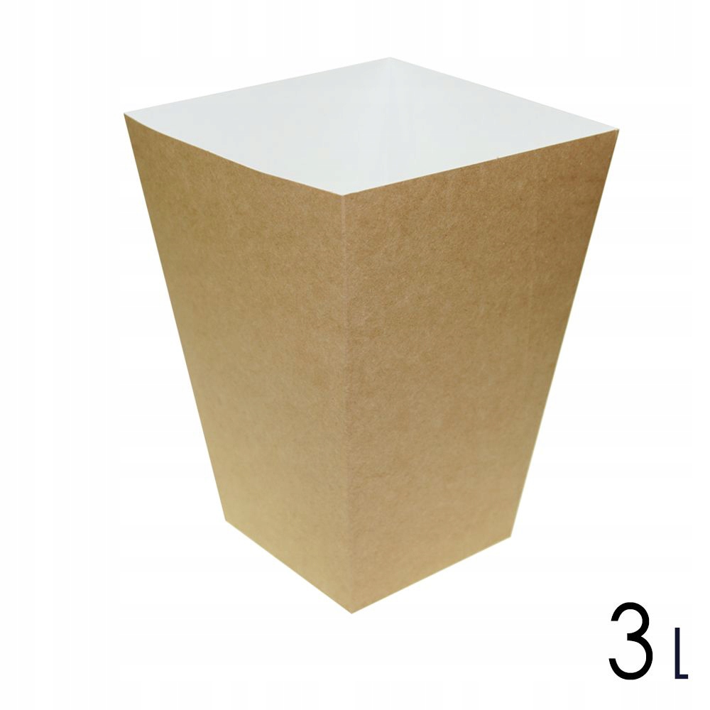 Kubełek 3L na kurczaka - brązowy 50 szt. Pojemnik 3 litry na kurczaka Kod producenta kubełek_3L_eko