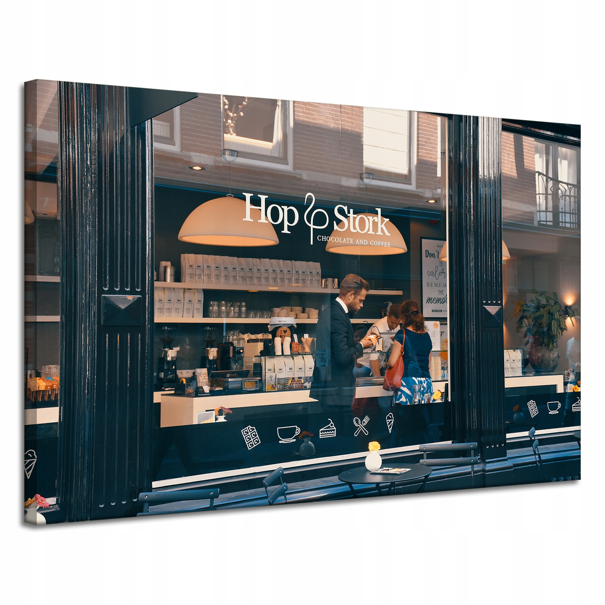 Obraz Canvas Architektura Vitrína kavárny 120x80