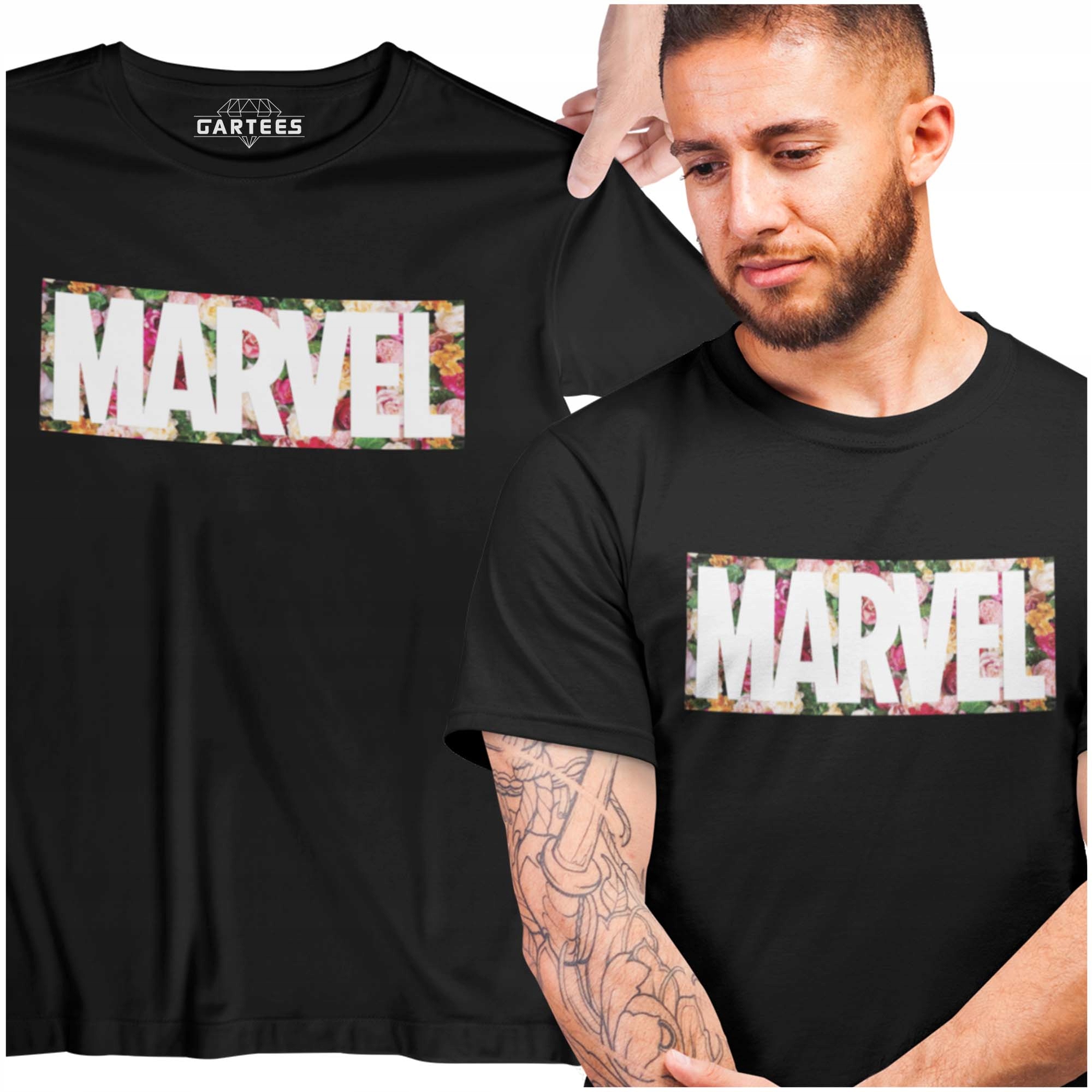 

T-shirt Dla Niego Marvel Avengers Kwiatki Bohater