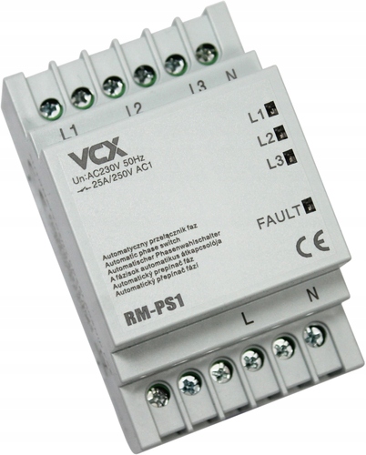 

Przełącznik faz automatyczny 3x230V+N VCX RM-PS1