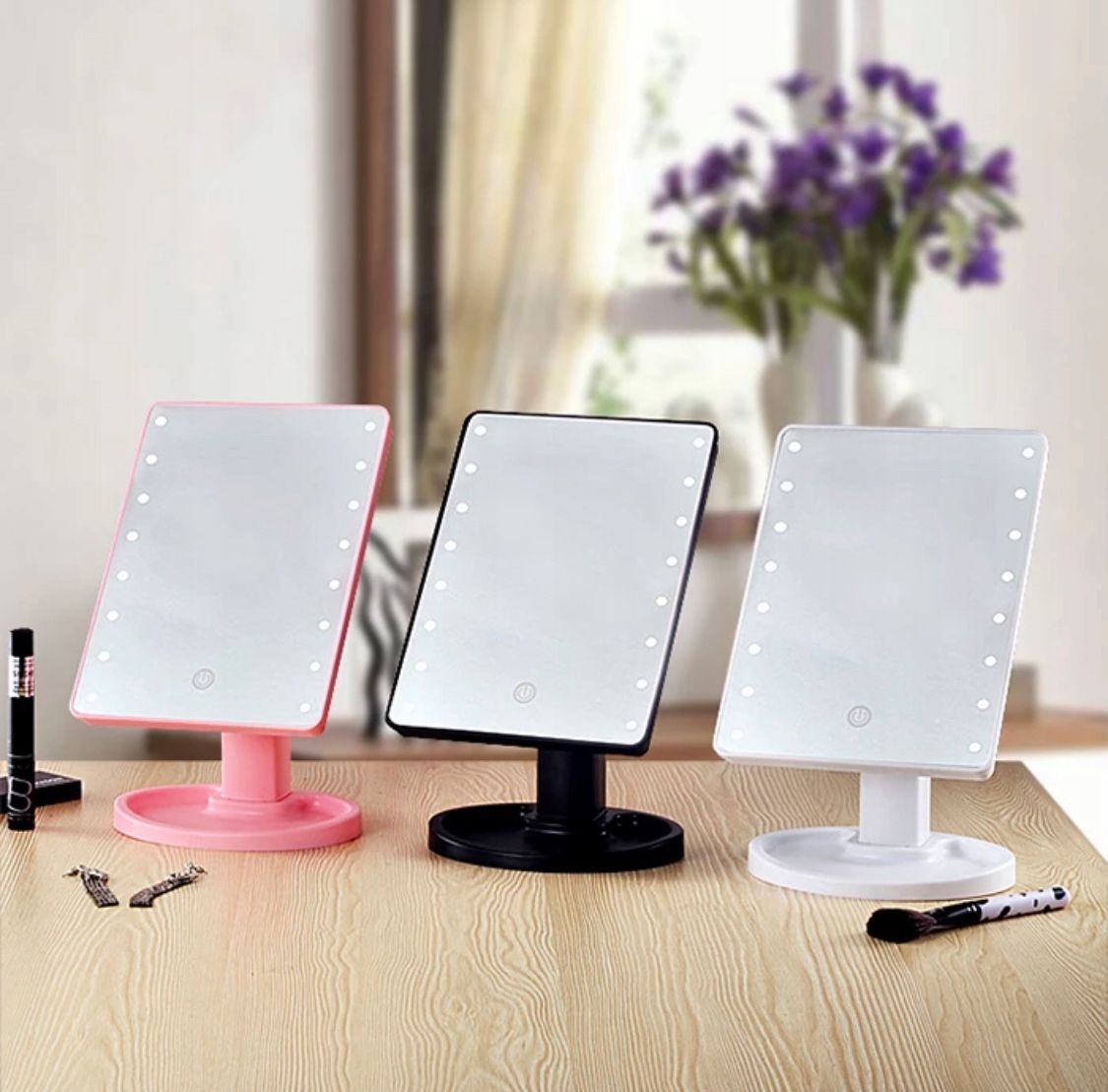 LUSTERKO KOSMETYCZNE PODŚWIETLANE DO MAKIJAŻU LED 16 DIOD Marka Lewer