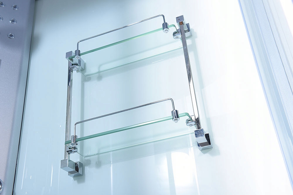 KABINA PRYSZNICOWA Z HYDROMASAŻEM NAROŻNA 110X110X215CM ZABUDOWANA, MAZUR Głębokość 100 cm