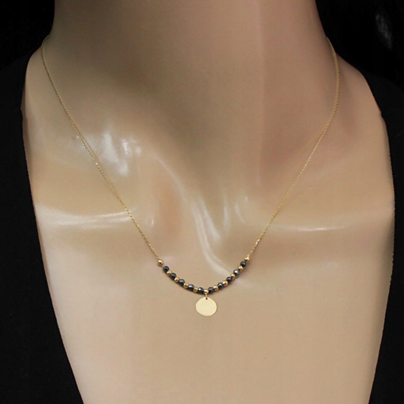 ZŁOTY NASZYJNIK KÓŁKO KÓŁECZKO HEMATYTY ŚLUB 45 cm Kod producenta zł29