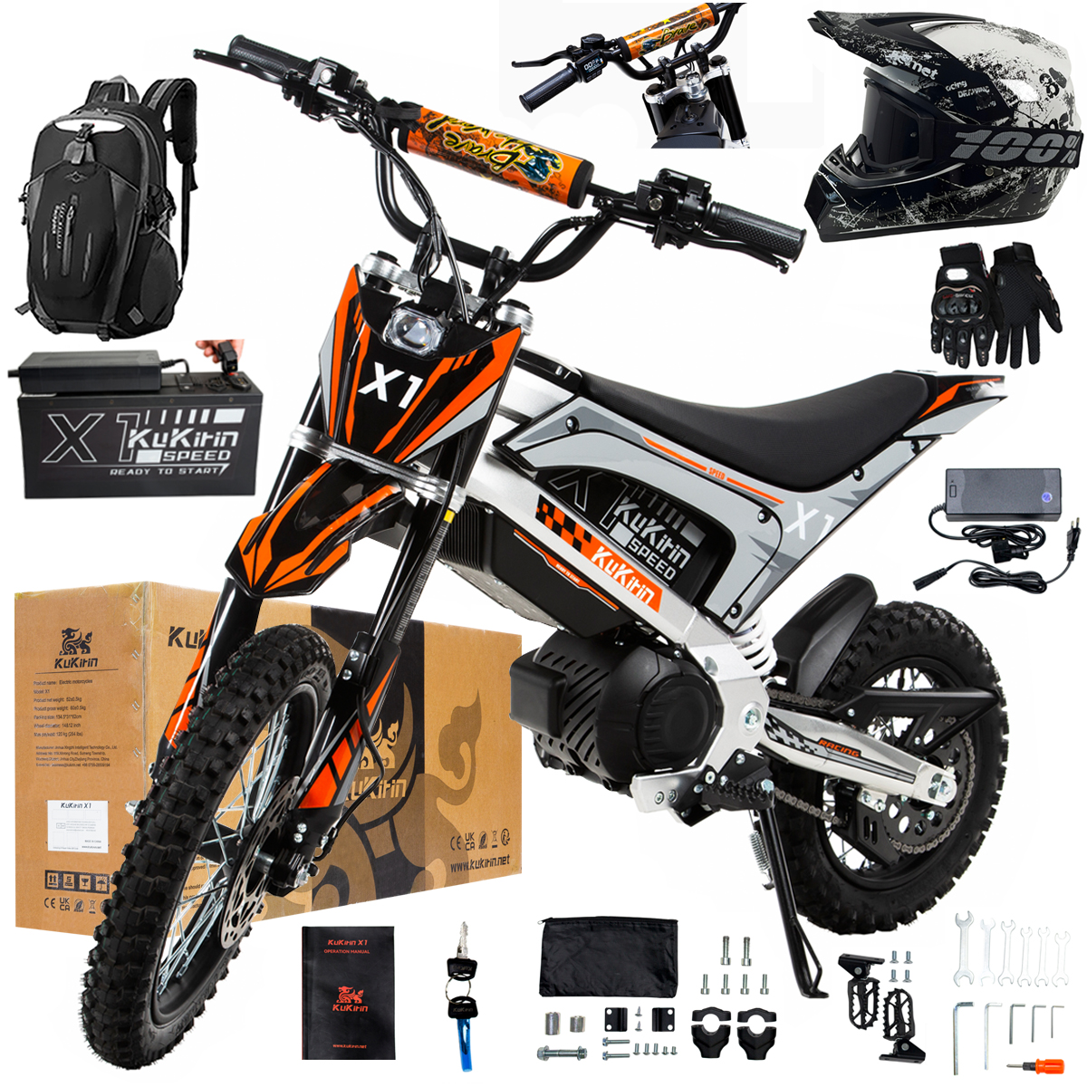 Kukirin X1 2026 Nové terénní elektrické vozidlo 2000W50KM/H 48V20.8Ah 14''