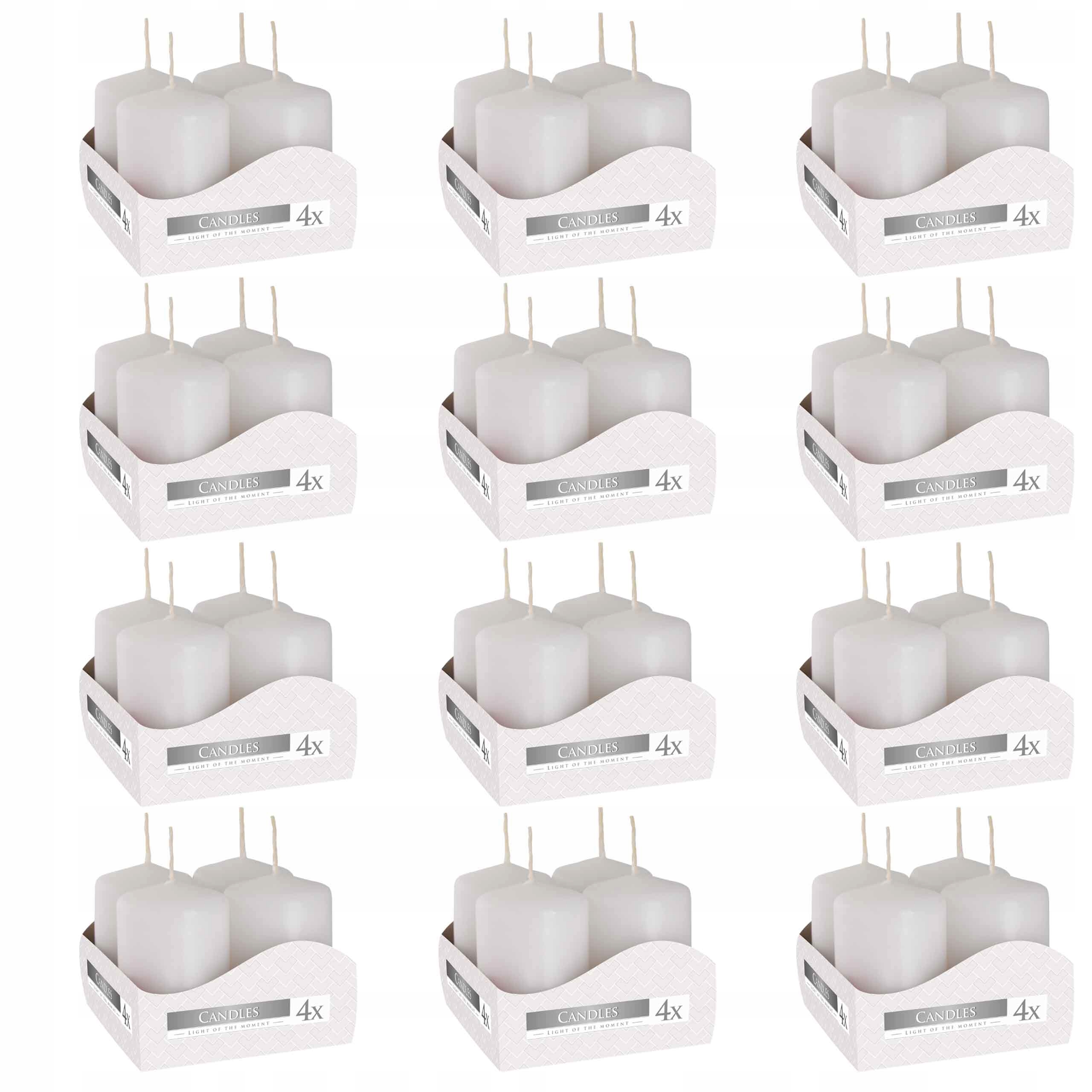

Świeca świeczki Wotywne 40/60 Białe 6cm ślub 48szt