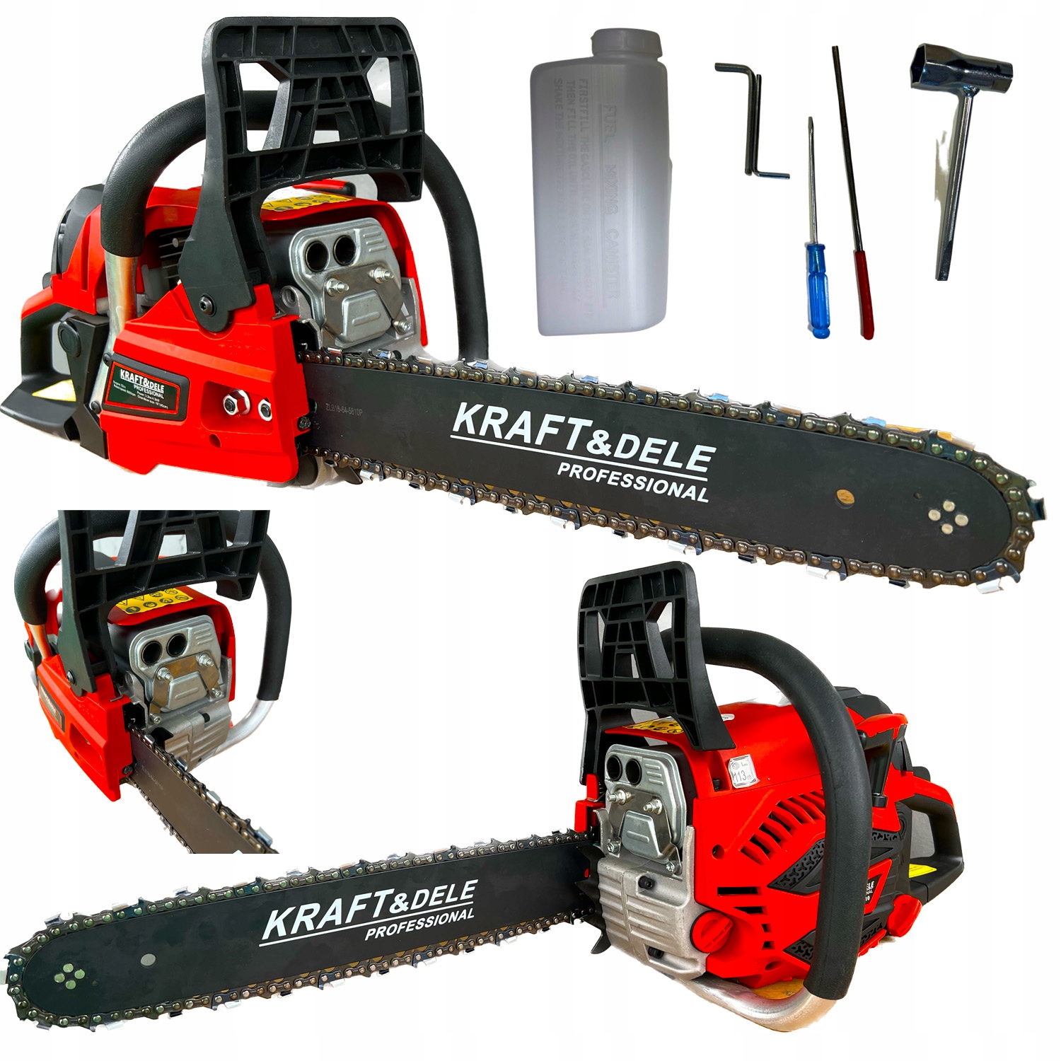 

Piła Spalinowa Mocna Pilarka Łańcuchowa Zestaw Pro