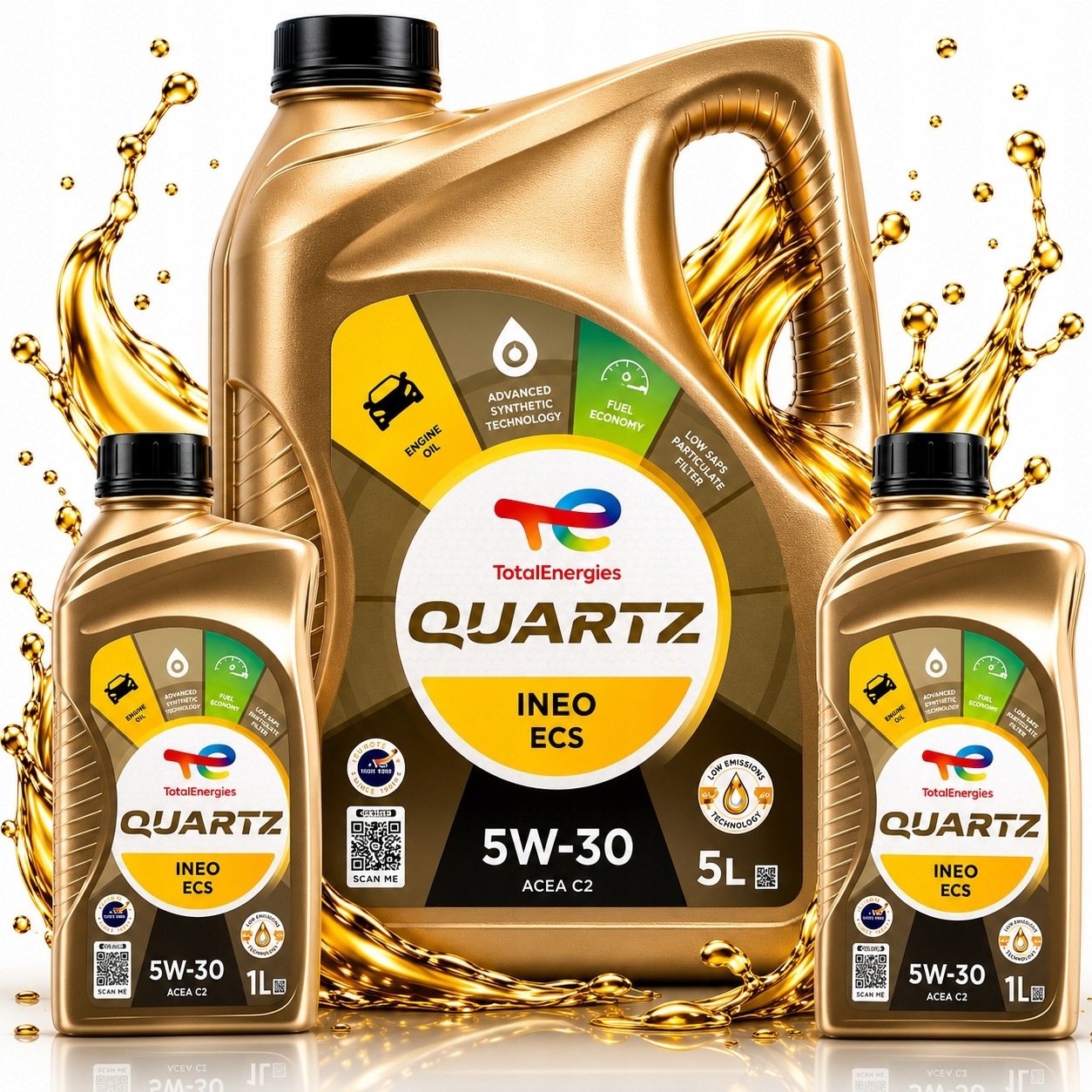 Total Quartz Ineo Ecs 5W30 7L (5L+2L) Olej Silnikowy Psa B71 2290 Acea C2