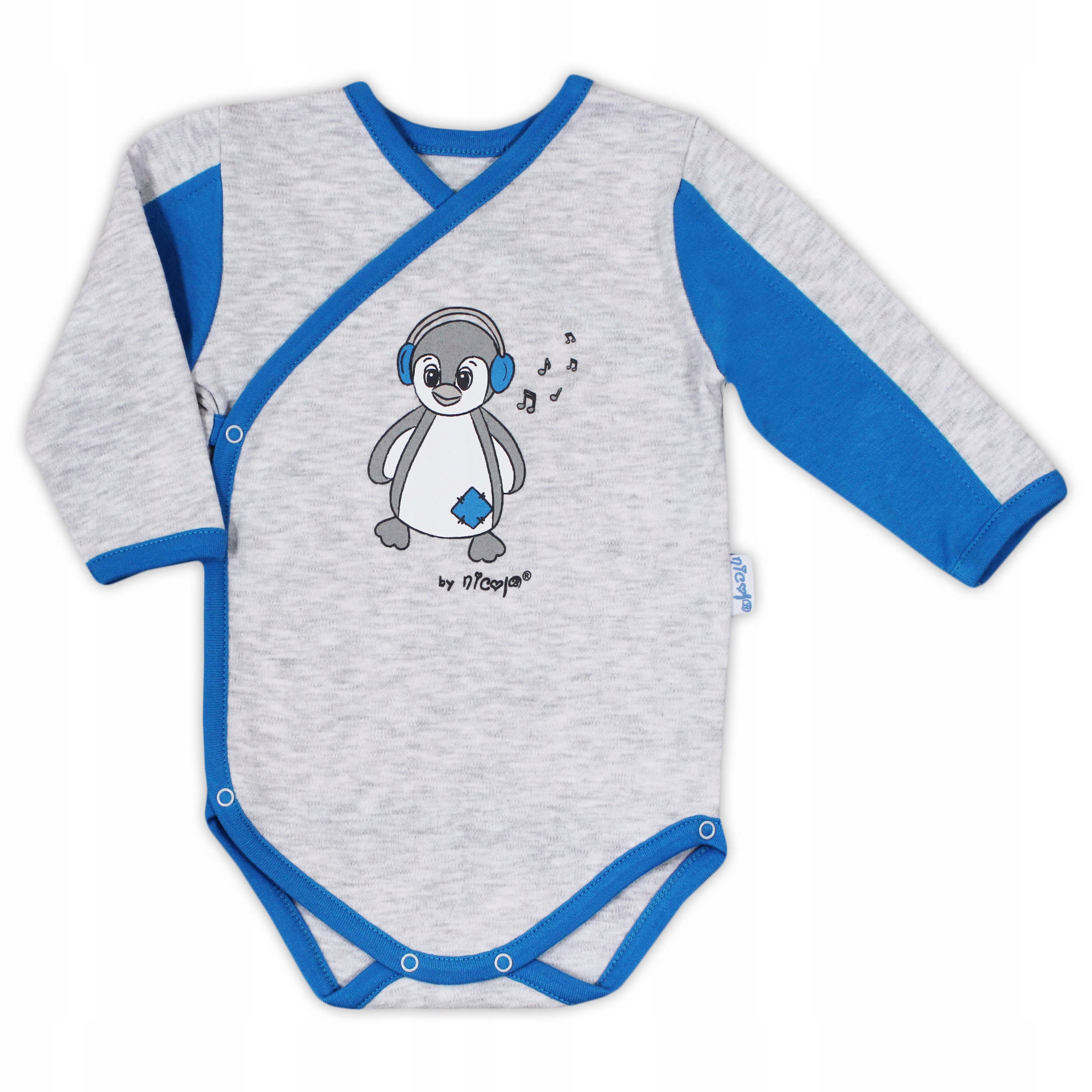 

Body Kopertowe Długi Rękaw dla noworodka szare 56