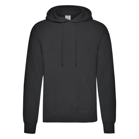 Pánská mikina s kapucí Fruit of the Loom Černá 5XL