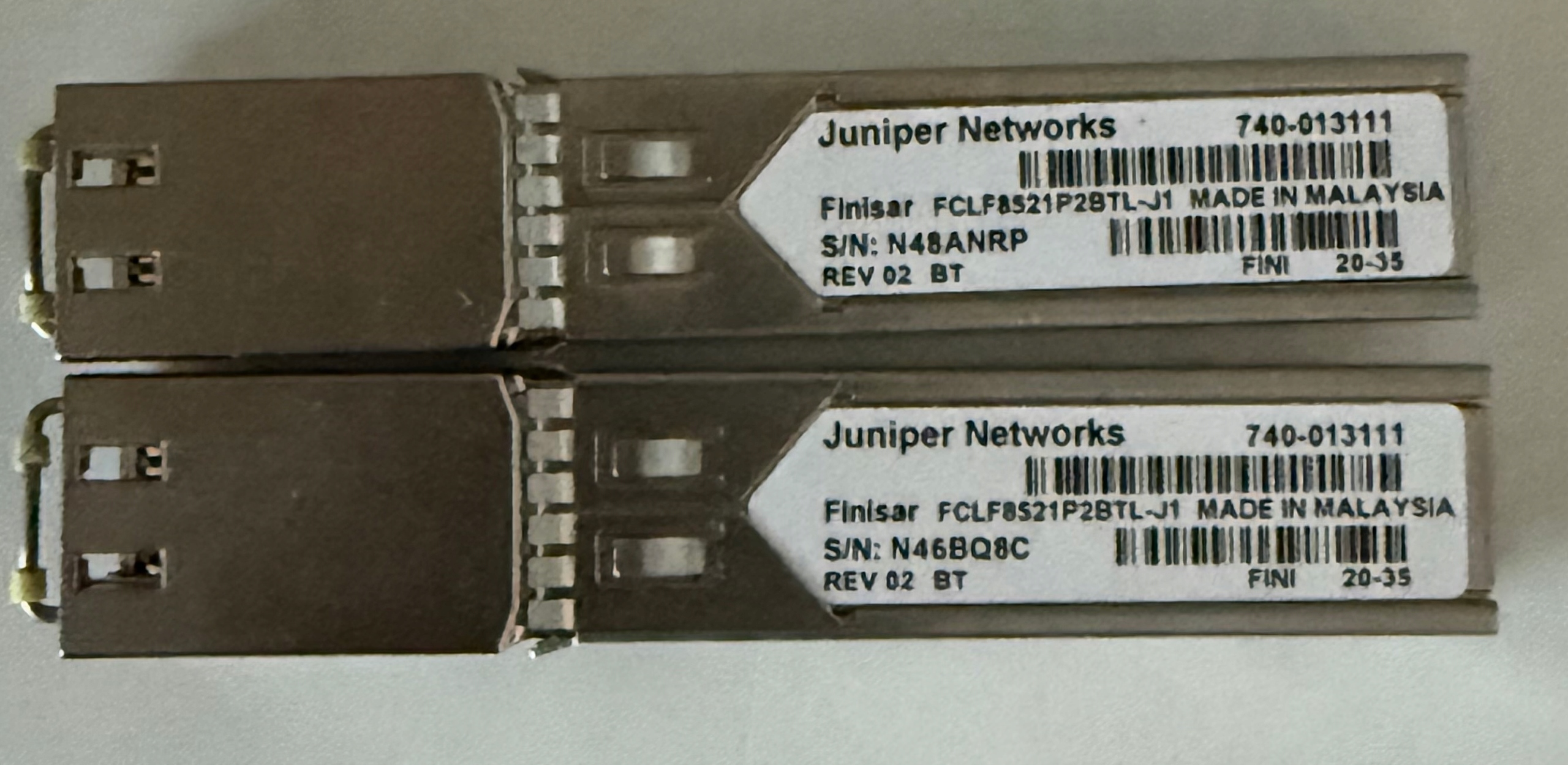 2× FINISAR FCMJ-8521-3, ACTIVE CUPPER, SFP do RJ45