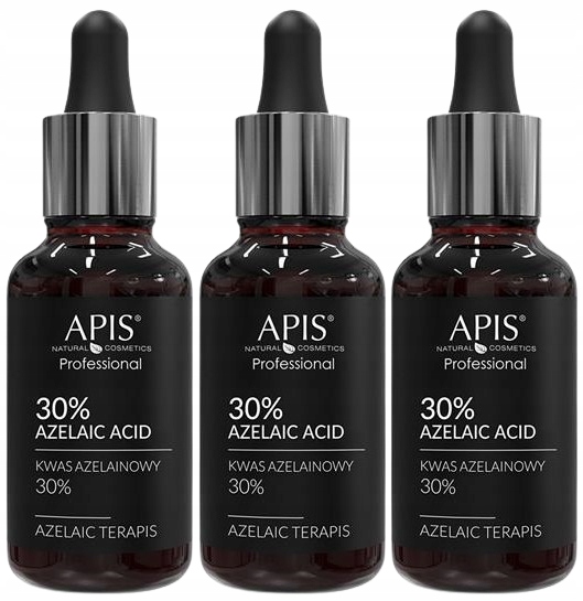 3 x Apis Kyselina azealinová 30% 30 ml Vysoce účinná Snižuje zarudnutí Sebum
