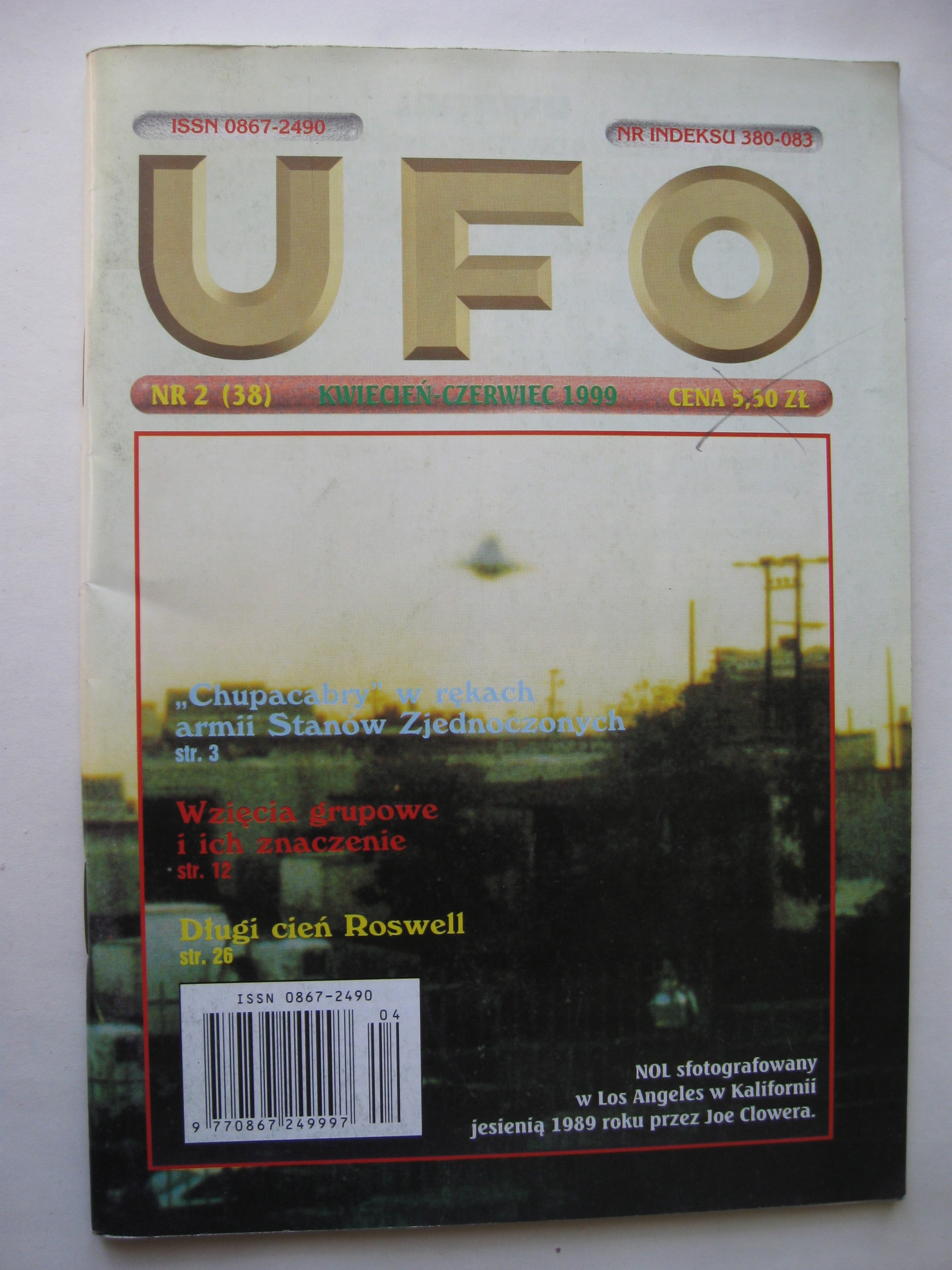 UFO Magazyn ufologiczny Rok X nr 2/1999 Numer czasopisma 1