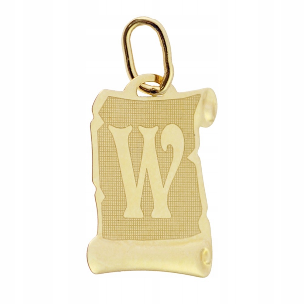 Zlatý přívěsek s přívěskem písmeno W
