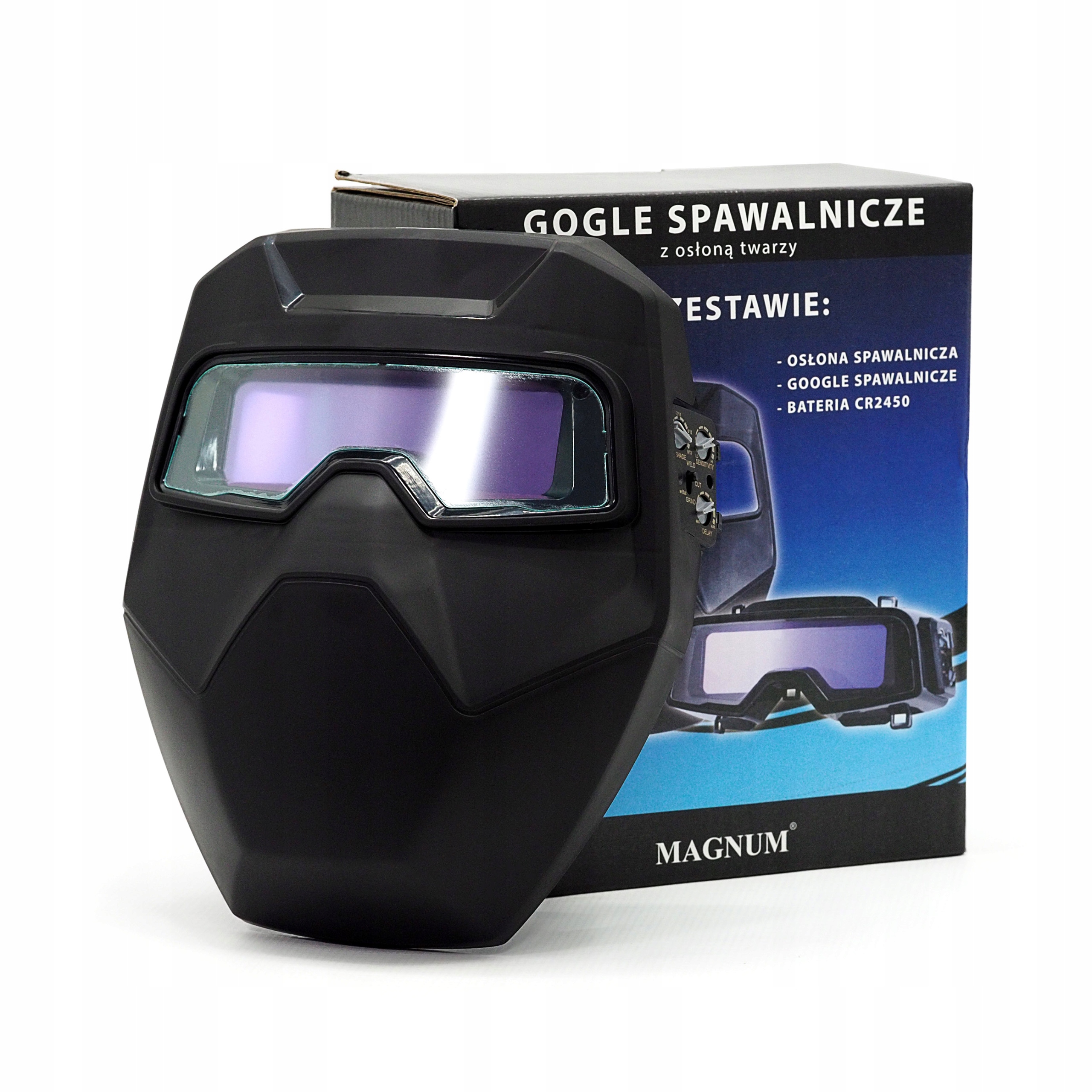 Gogle spawalnicze automatyczne z osłoną MAGNUM MIG R100 okulary maska