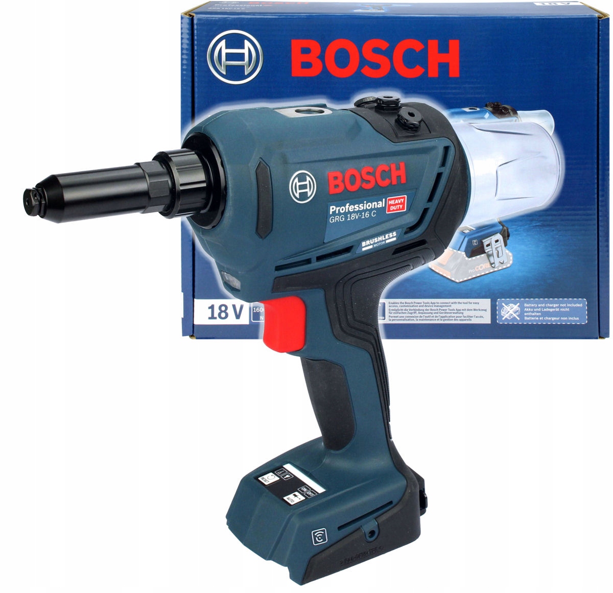 

Nitownica Akumulatorowa Grg 18V-16 C Bosch Korpus