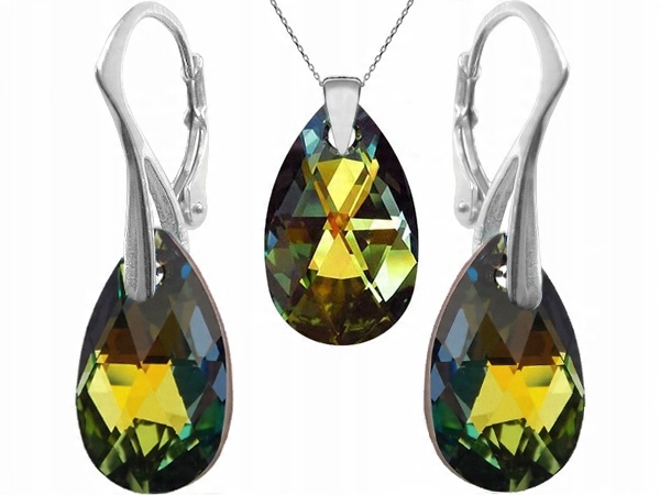 

Komplet Swarovski Migdał 16mm Sahara