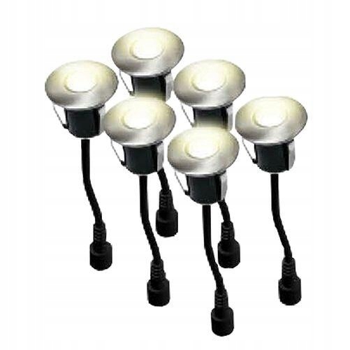 svietidlo Led zápustné pr.4,5cm, 0,2W, IP67 (6ks) do dreva