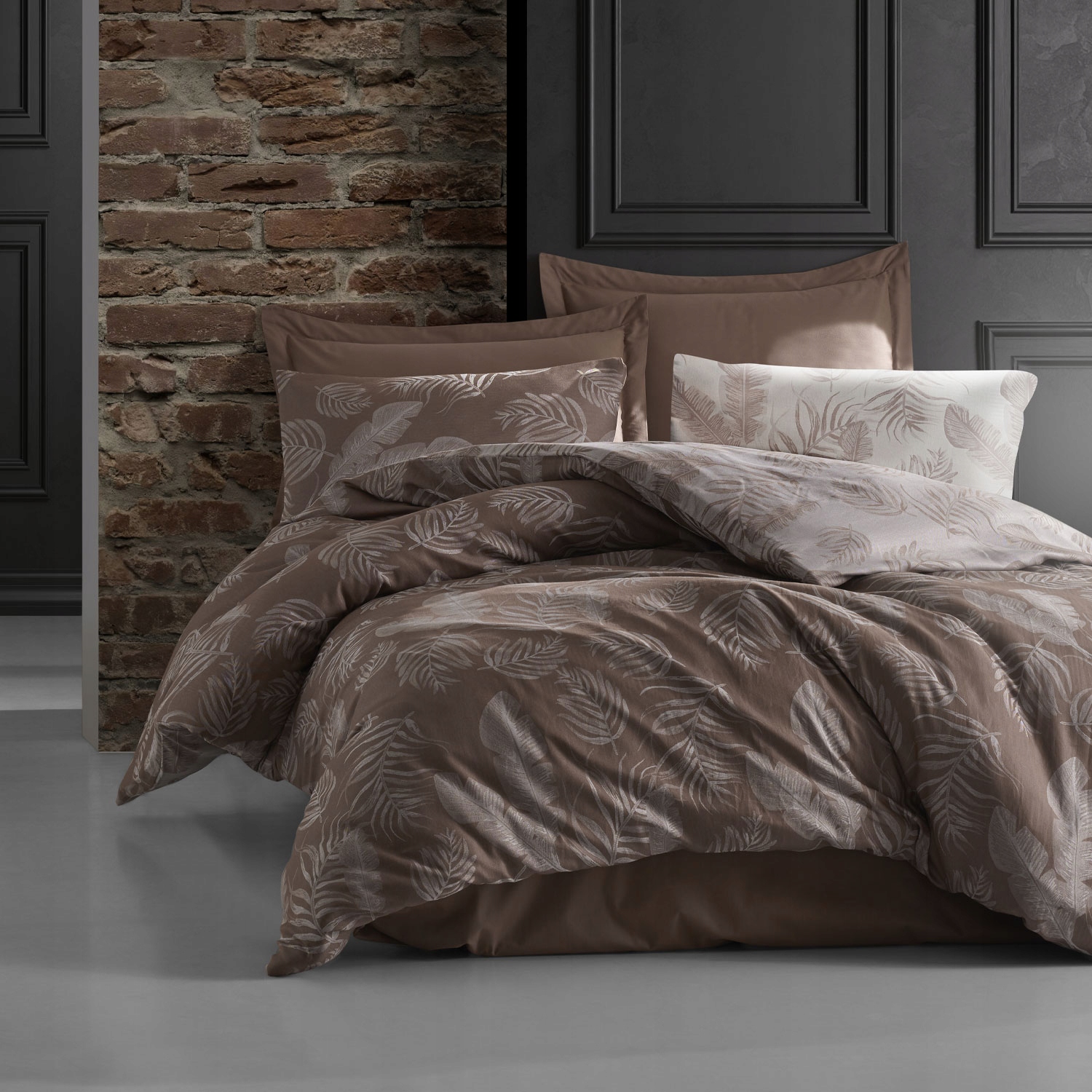 Posteľná Bielizeň Bahama BROWN/160x200 Cottonlove Jacquard