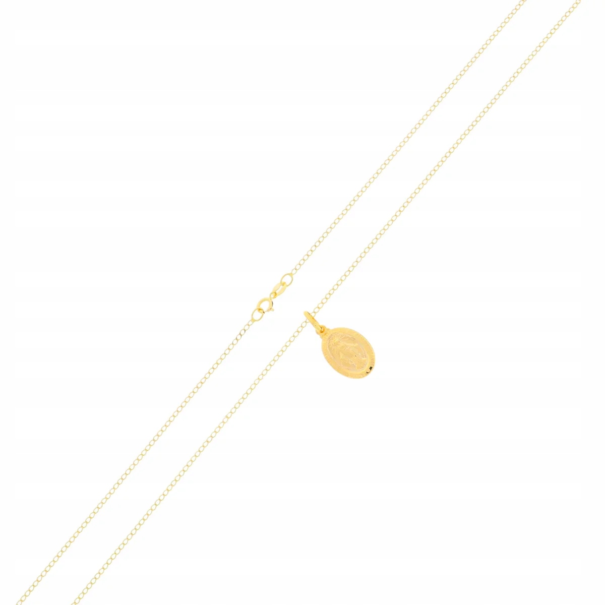 Złoty Komplet łańcuszek pancerka + medalik pr. 333 Płeć uniseks