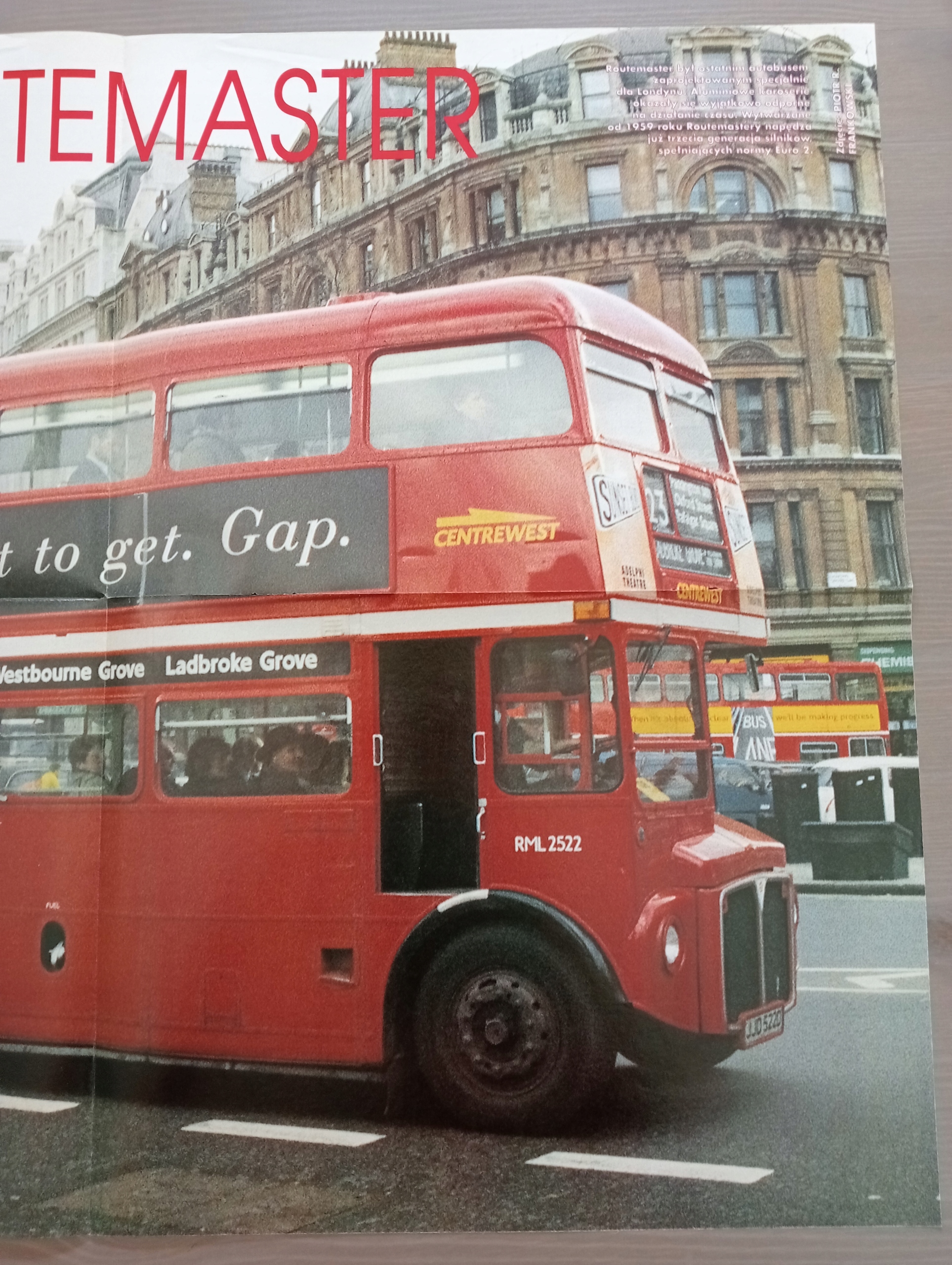 ROUTEMASTER / OPEL SINTRA PLAKAT 54x41 Producent inny