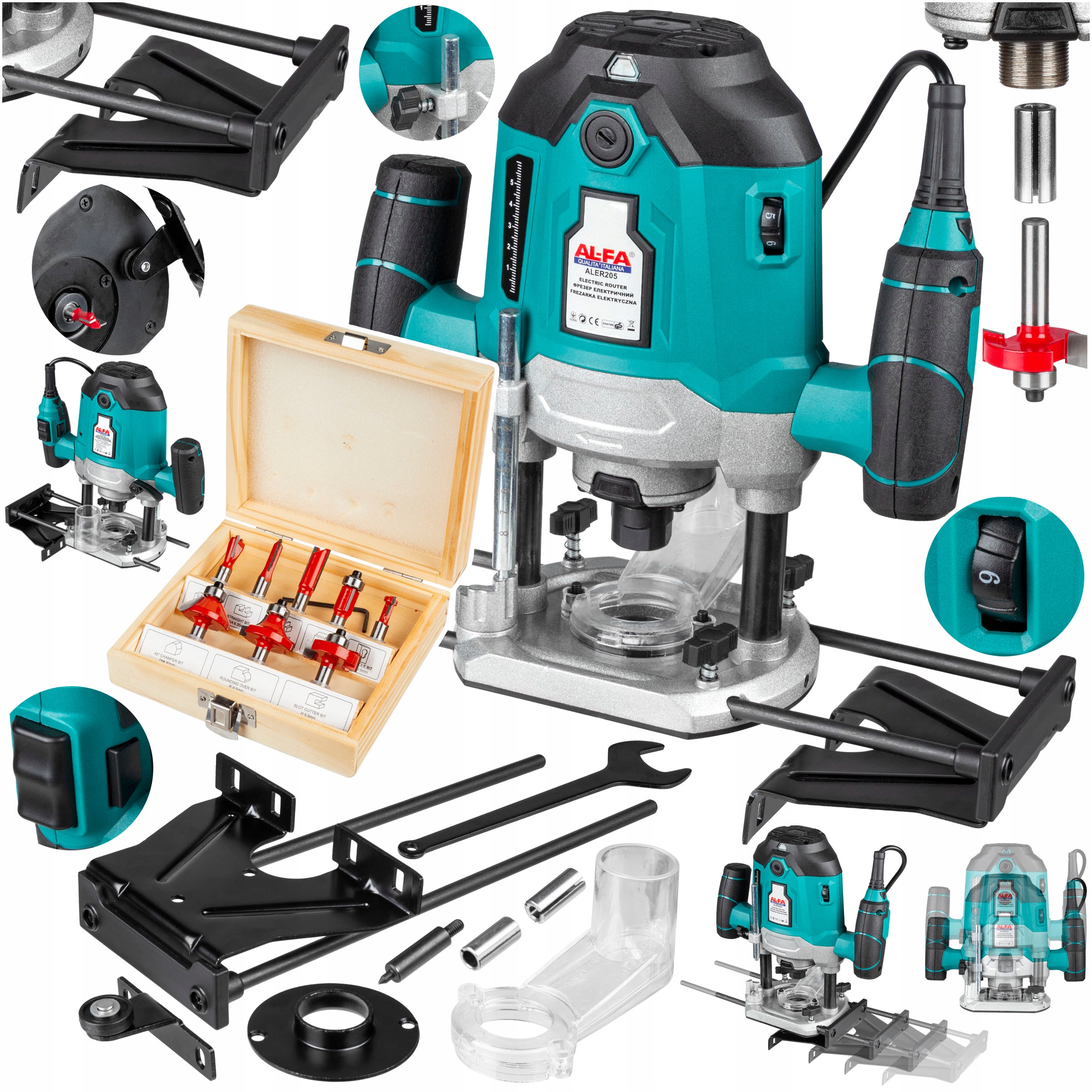 Деревообрабатывающий фрезерный станок с регулируемым вращением набор из 5 фрез