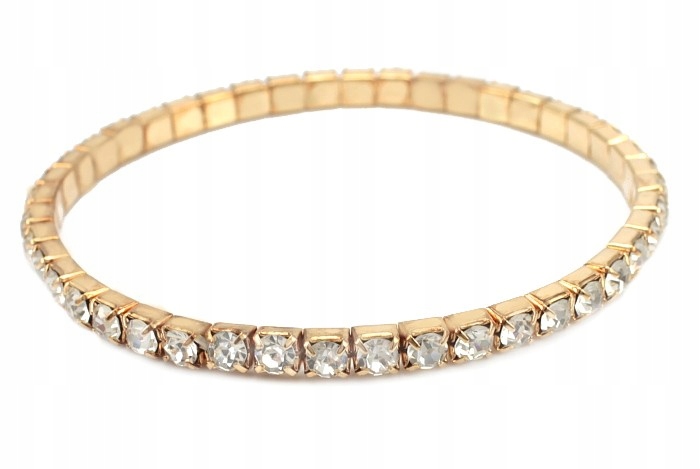 

Bransoletka Złota 1 Rzędowa Szklane Cyrkonie