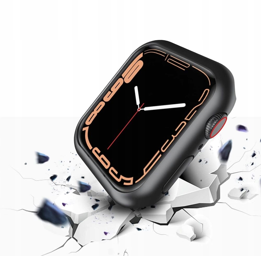 2w1 Etui Szkło 360° na CAŁY Apple Watch 7 45mm Kolor czarny