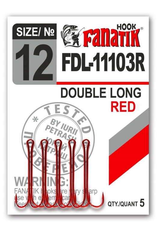 

Fanatik Haczyk FDL-11103R-12 5szt Double Long Red