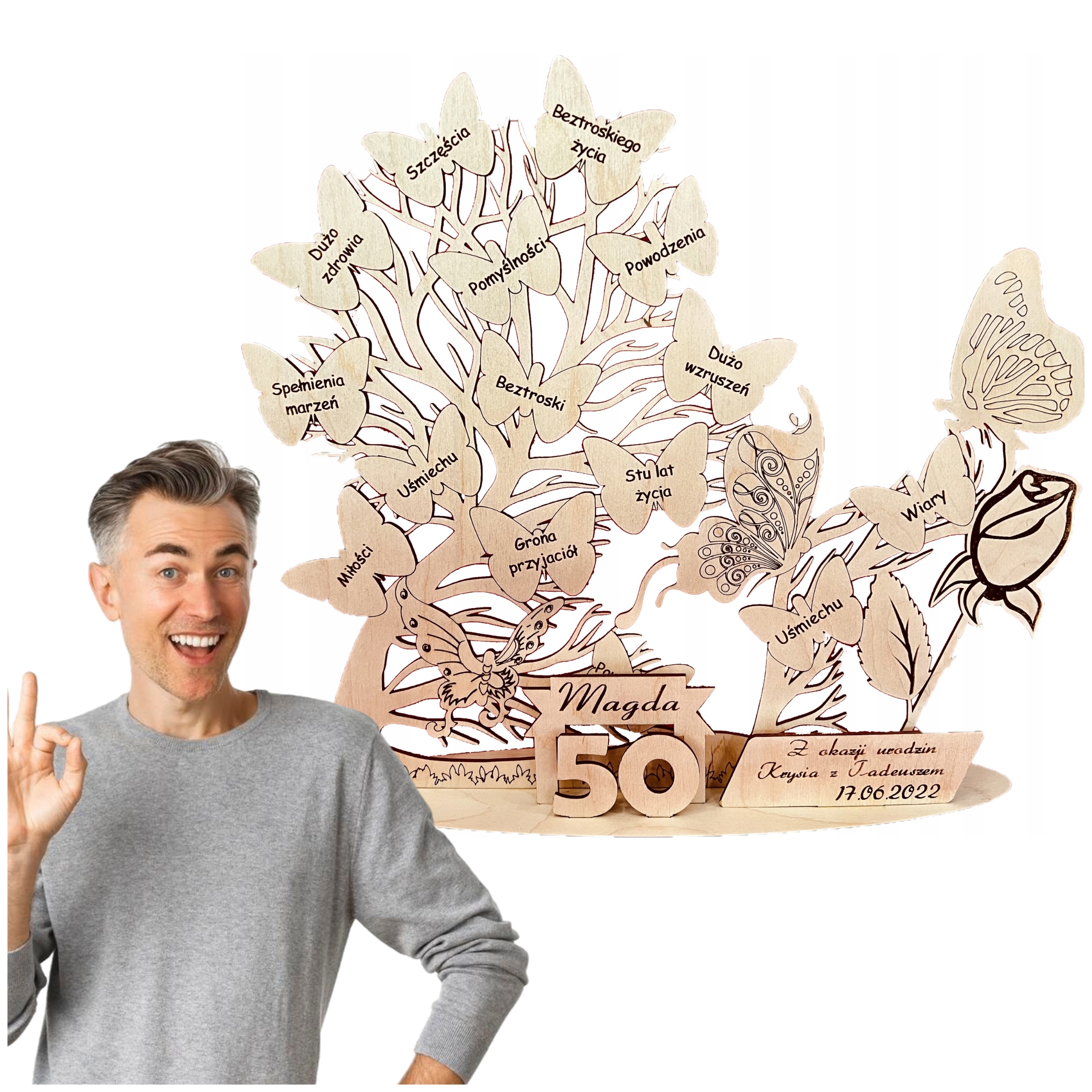 Dárek k 18-99. narozeninám pro muže, žena, strom