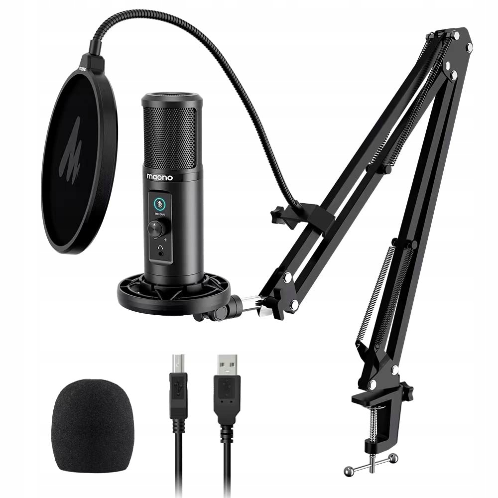 MAONO USB Mikrofon PC AU-PM422 do Podcastów, Gamingu i Streamingu