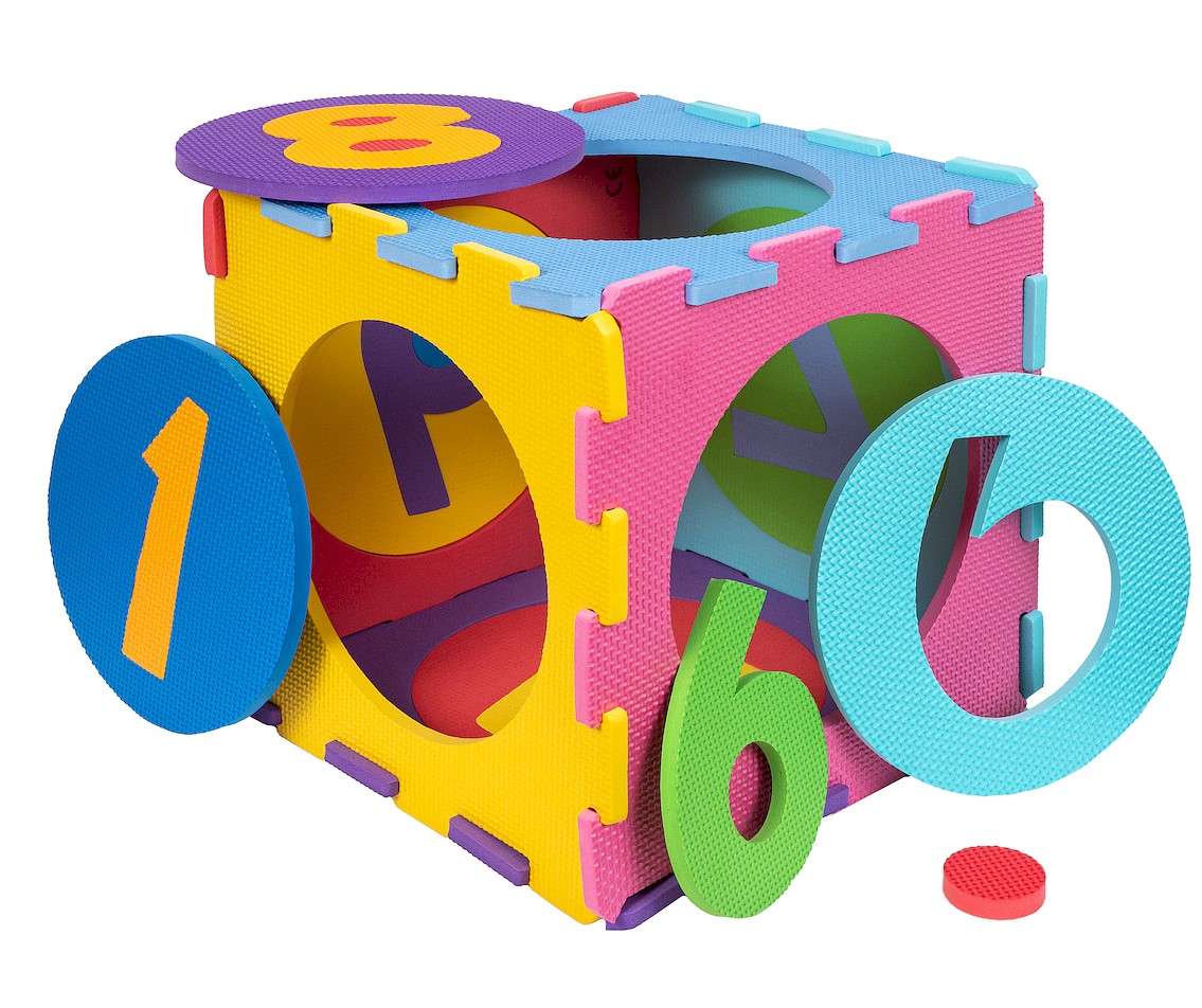 SMILY PLAY MATA PIANKOWA DLA DZIECI PUZZLE SKŁADANA EDUKACYJNA DWUSTRONNA Stan opakowania oryginalne