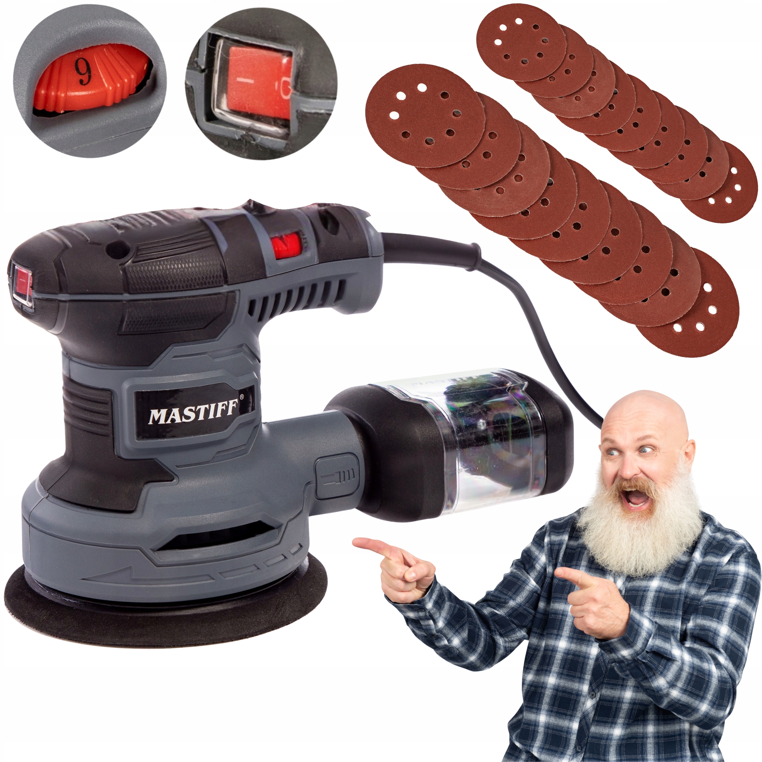 Dárek Den Otců Elektrická Excentrická Oscilační Bruska Kroužky