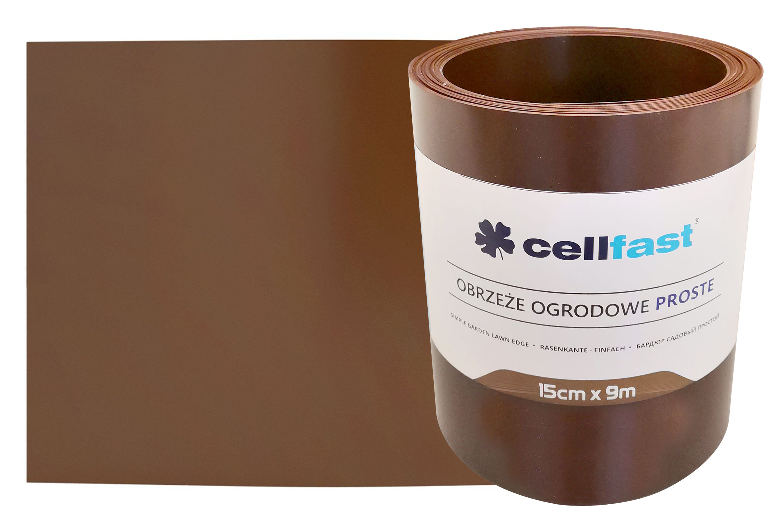 

Cellfast Obrzeże ogrodowe trawnikowe brąz 15cm 9m