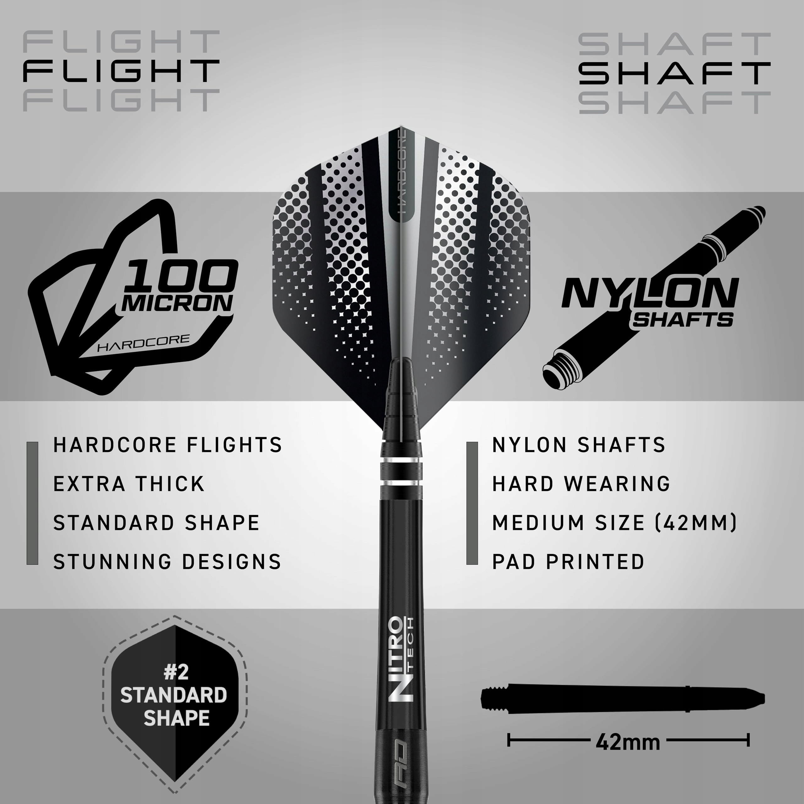 RED DRAGON Profesjonalne Rzutki Steel Tungsten 24g z Flights i Shafty — miniatura 3