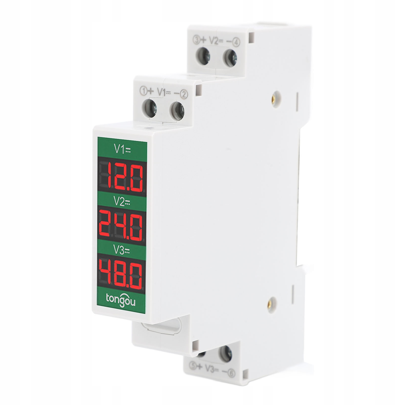 KONTROLA FAZ, WSKAŹNIK NAPIĘCIA 3W SZYNA DIN DC11-310V LCD