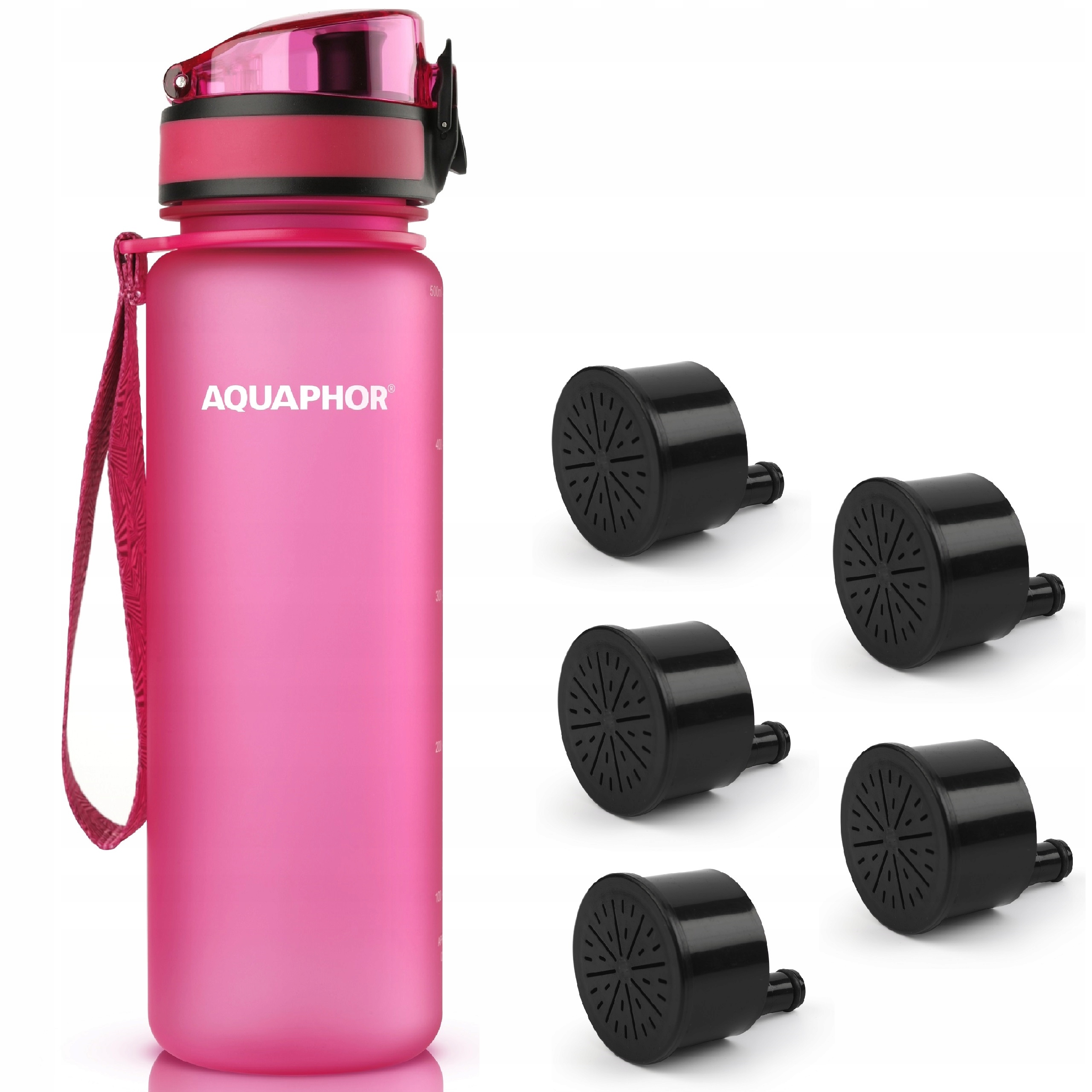 

Butelka filtrująca Aquaphor City 0,5L 5 różowa