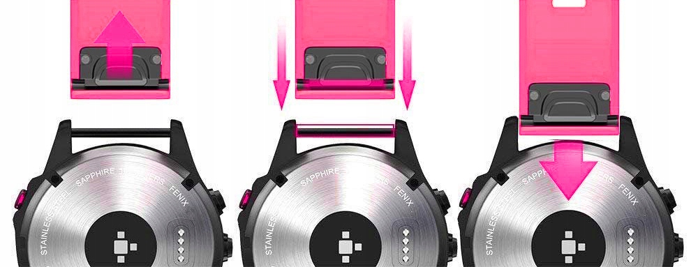 RÓŻOWY Pasek Garmin FENIX 6X PRO QuickFit 26mm Model Fenix 6X PRO