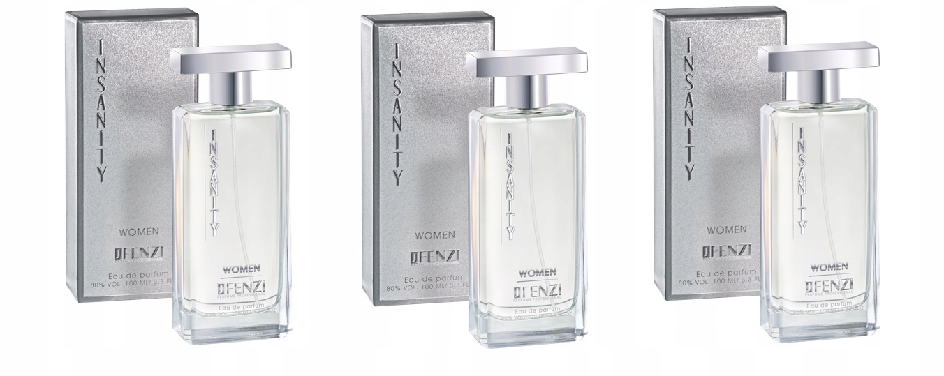 JFenzi Insanity Women 3x100 ml dámská parfémovaná voda sada