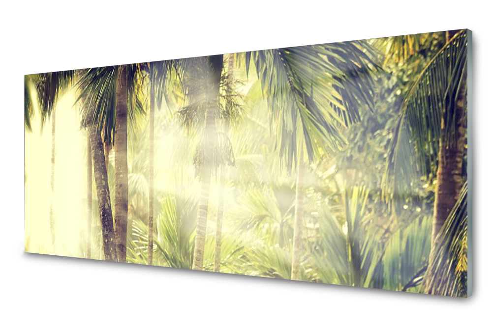 

Panel szklany do kuchni Las Palmy Drzewa 125x50